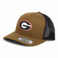 Georgia Bulldogs Power G 3D YP Snapback Trucker Hat- Coyote Brown/ Black