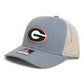 Georgia Bulldogs Power G 3D Snapback Trucker Hat- Heather Grey/ Light Grey