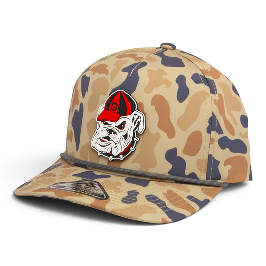 Georgia Bulldogs Retro UGA 3D Duck Camo Rope Hat- Canyon