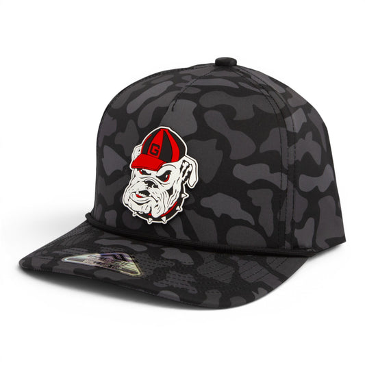 Georgia Bulldogs Retro UGA 3D Duck Camo Rope Hat- Blackout