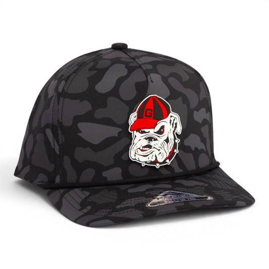 Georgia Bulldogs Retro UGA 3D Duck Camo Rope Hat- Blackout