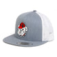 Georgia Bulldogs Retro UGA 3D YP Snapback Flat Bill Trucker Hat- Heather Grey/ White