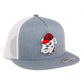 Georgia Bulldogs Retro UGA 3D YP Snapback Flat Bill Trucker Hat- Heather Grey/ White