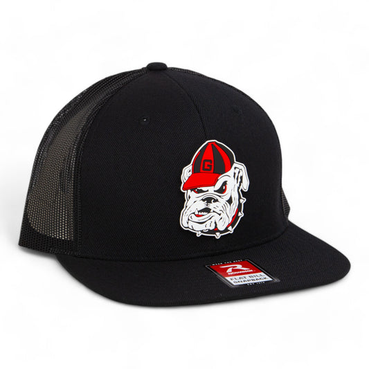 Georgia Bulldogs Retro UGA 3D Wool Blend Flat Bill Hat- Black