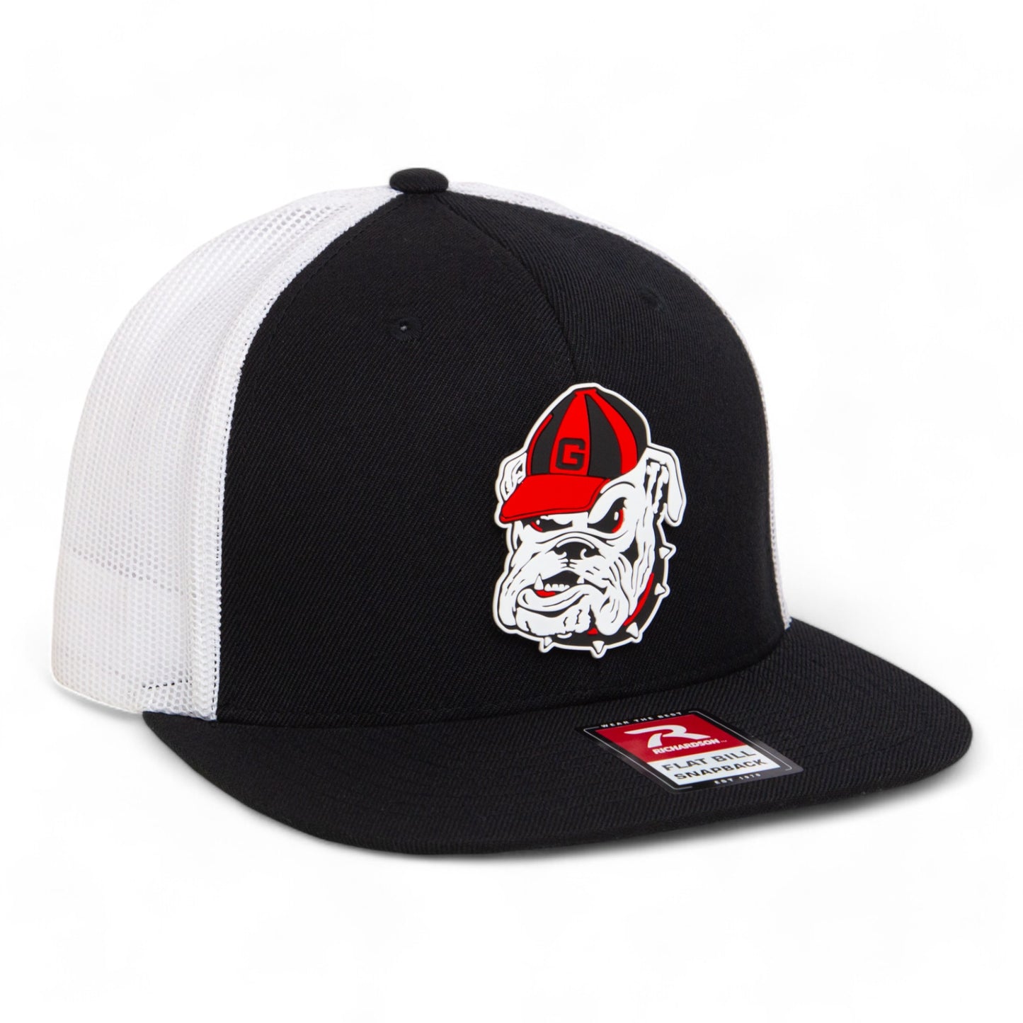 Georgia Bulldogs Retro UGA 3D Wool Blend Flat Bill Hat- Black/ White