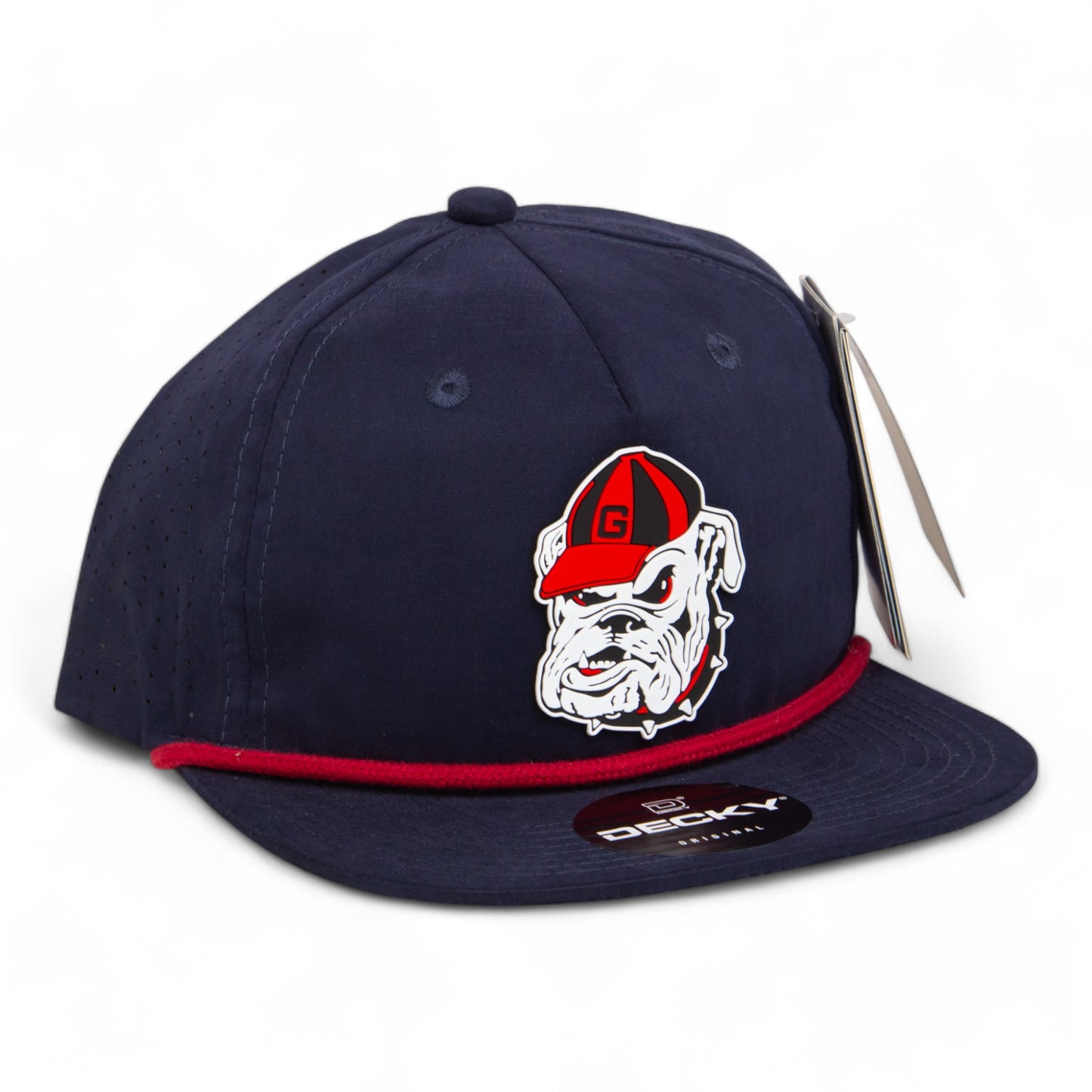 Georgia Bulldogs Retro UGA 3D Perforated Rope Hat- Navy/ Red