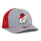 Georgia Bulldogs Retro UGA 3D Snapback Trucker Hat- Heather Grey/ Red