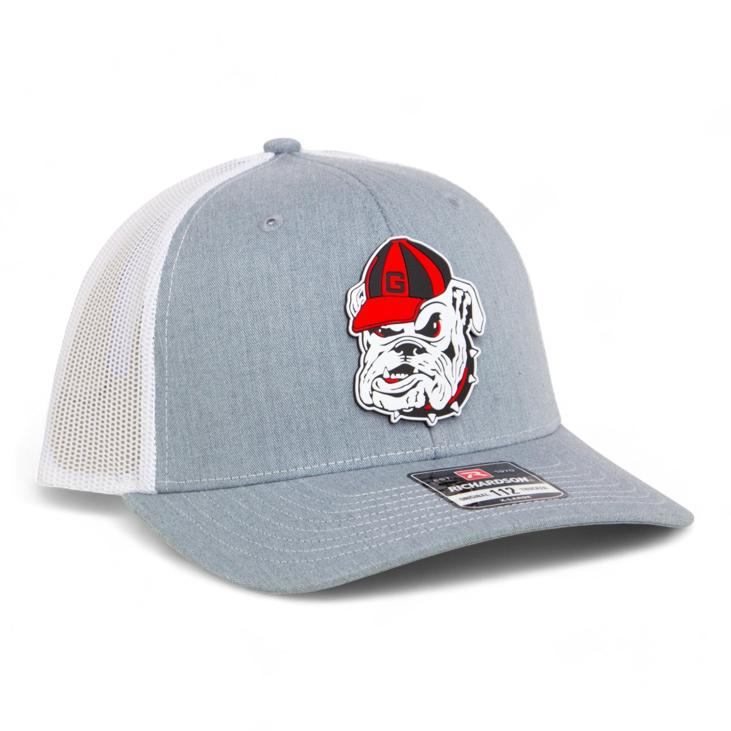 Georgia Bulldogs Retro UGA 3D Snapback Trucker Hat- Heather Grey/ White