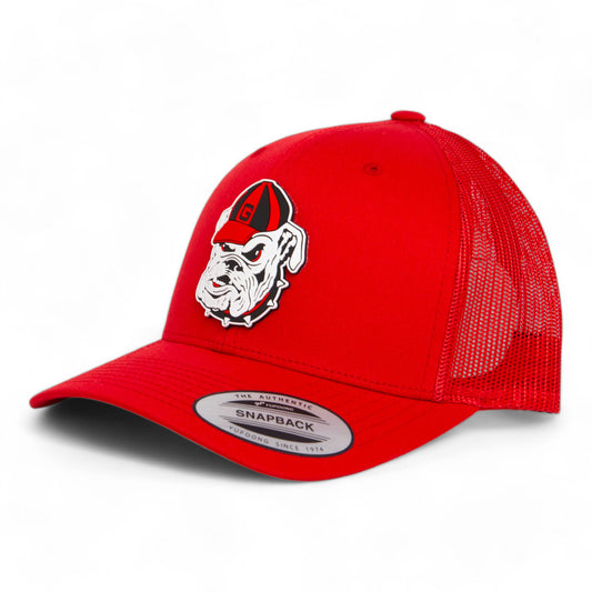 Georgia Bulldogs Retro UGA 3D YP Snapback Trucker Hat- Red