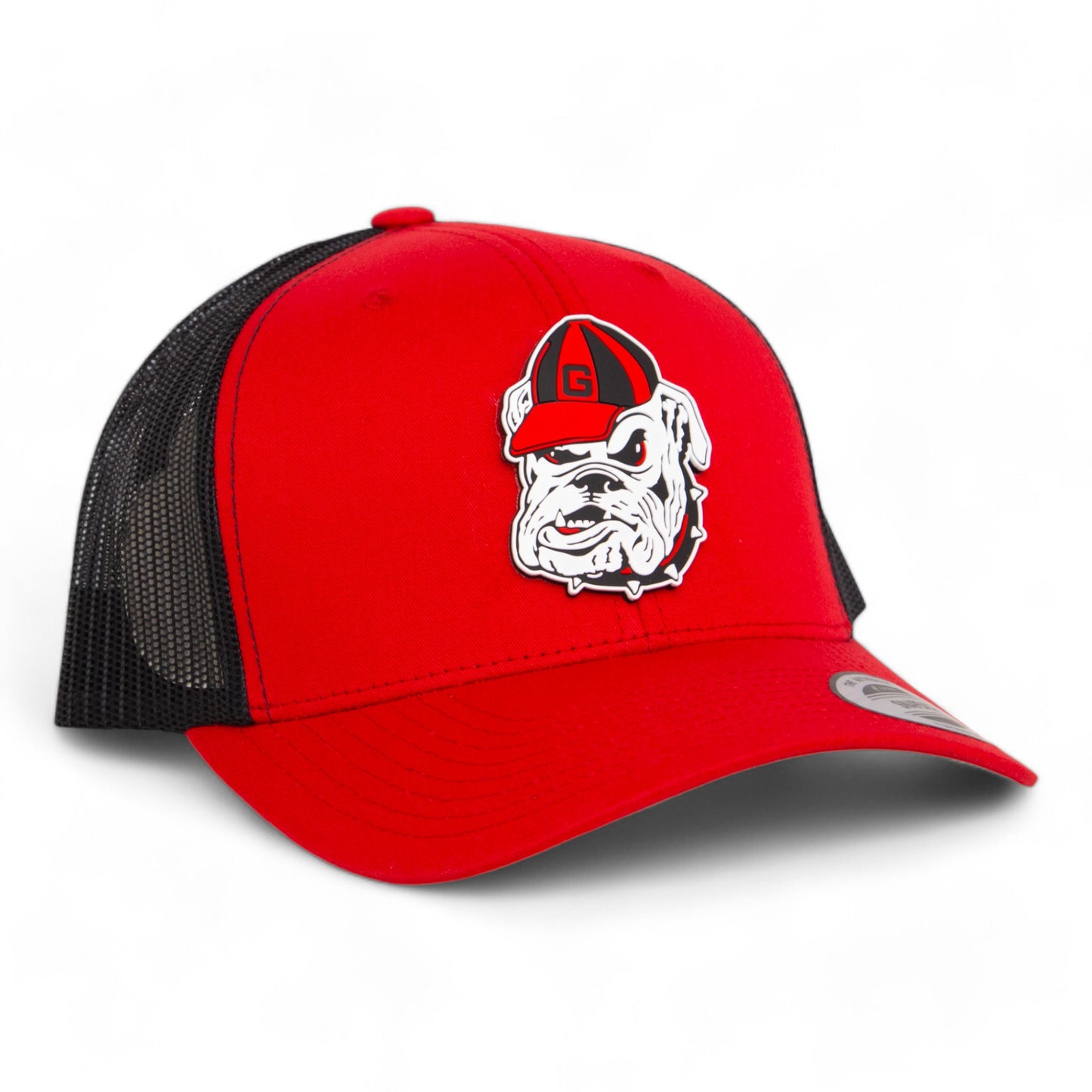 Georgia Bulldogs Retro UGA 3D YP Snapback Trucker Hat- Red/ Black