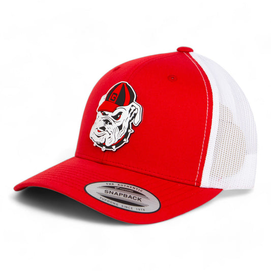 Georgia Bulldogs Retro UGA 3D YP Snapback Trucker Hat- Red/ White