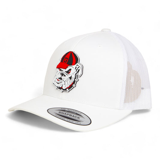 Georgia Bulldogs Retro UGA 3D YP Snapback Trucker Hat- White