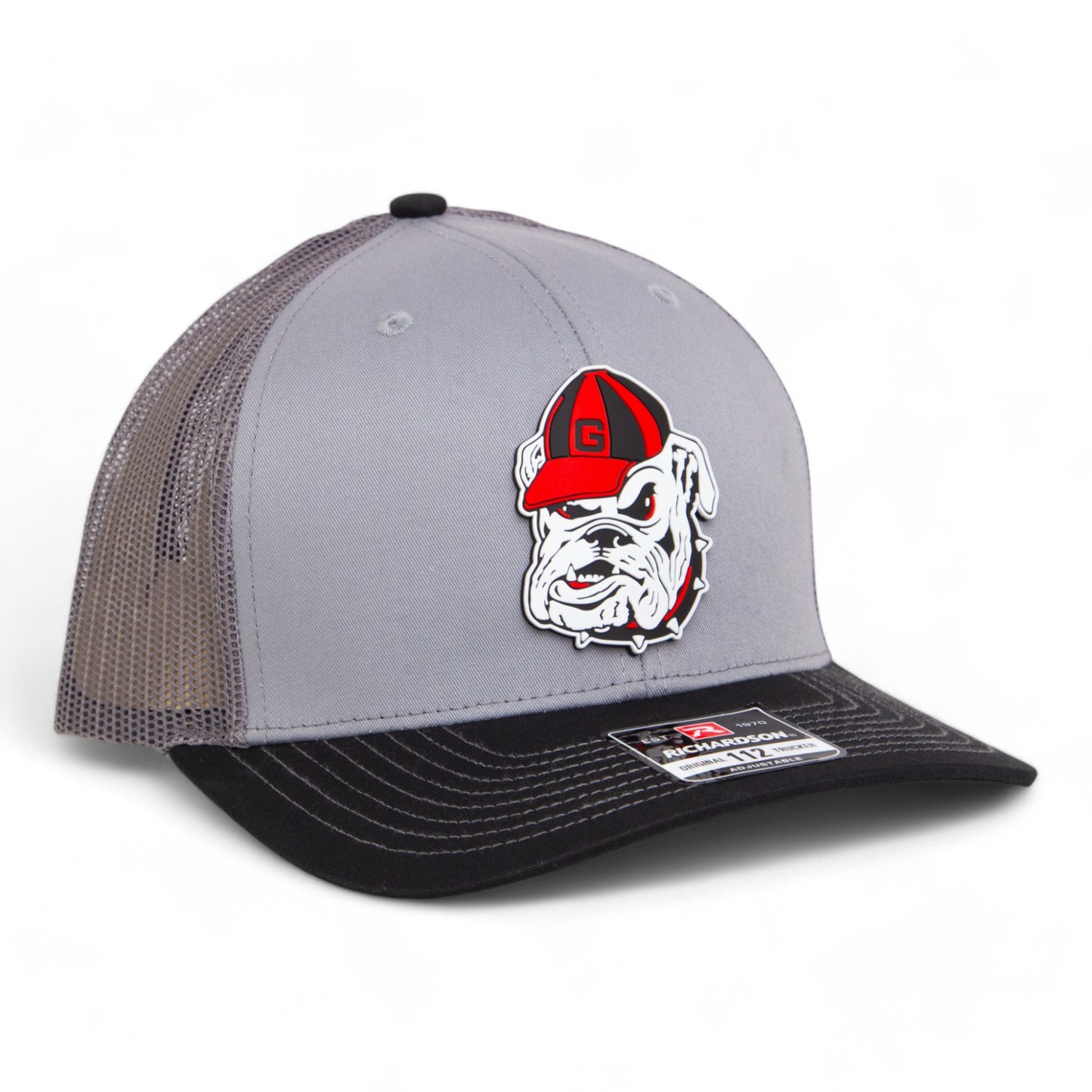 Georgia Bulldogs Retro UGA 3D Snapback Trucker Hat- Grey/ Charcoal/ Black