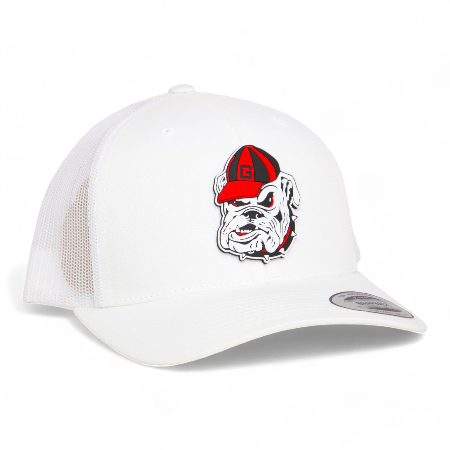 Georgia Bulldogs Retro UGA 3D YP Snapback Trucker Hat- White