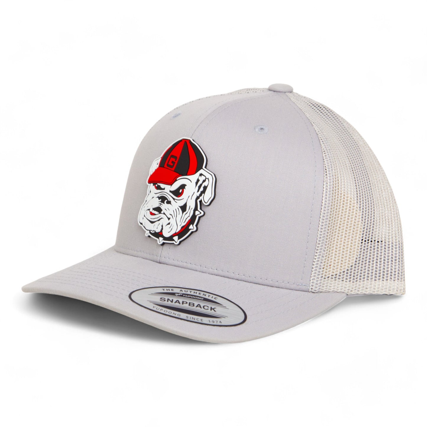 Georgia Bulldogs Retro UGA 3D YP Snapback Trucker Hat- Silver