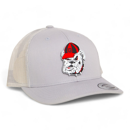 Georgia Bulldogs Retro UGA 3D YP Snapback Trucker Hat- Silver