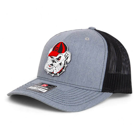 Georgia Bulldogs Retro UGA 3D Snapback Trucker Hat- Heather Grey/ Black