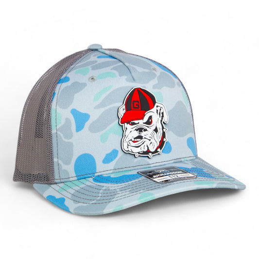 Georgia Bulldogs Retro UGA 3D Snapback Trucker Hat- Saltwater Duck Camo/ Charcoal