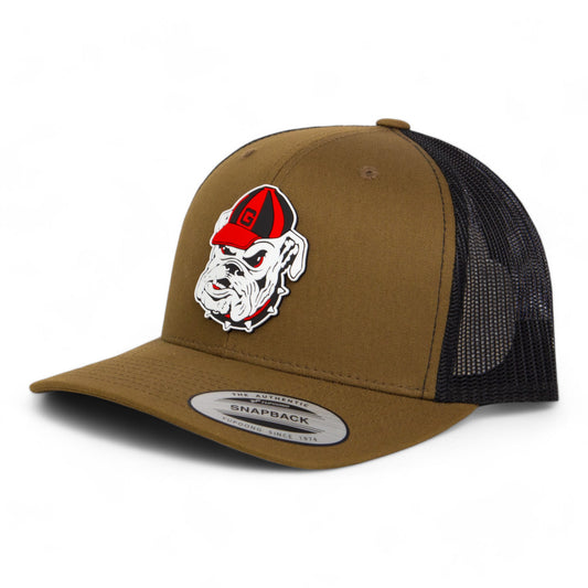 Georgia Bulldogs Retro UGA 3D YP Snapback Trucker Hat- Coyote/ Black