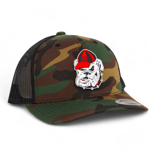 Georgia Bulldogs Retro UGA 3D YP Snapback Trucker Hat- Army Camo/ Black