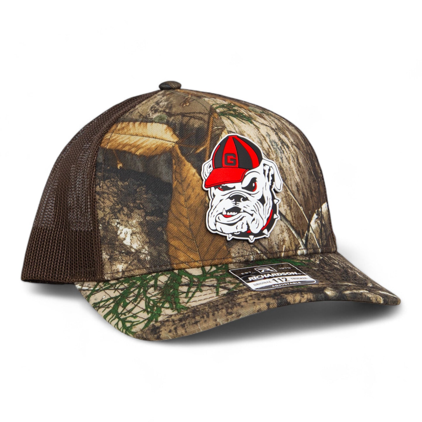 Georgia Bulldogs Retro UGA 3D Snapback Trucker Hat- Realtree Edge/ Brown