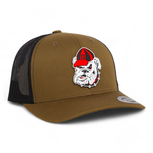 Georgia Bulldogs Retro UGA 3D YP Snapback Trucker Hat- Coyote/ Black