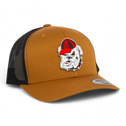 Georgia Bulldogs Retro UGA 3D YP Snapback Trucker Hat- Caramel/ Black