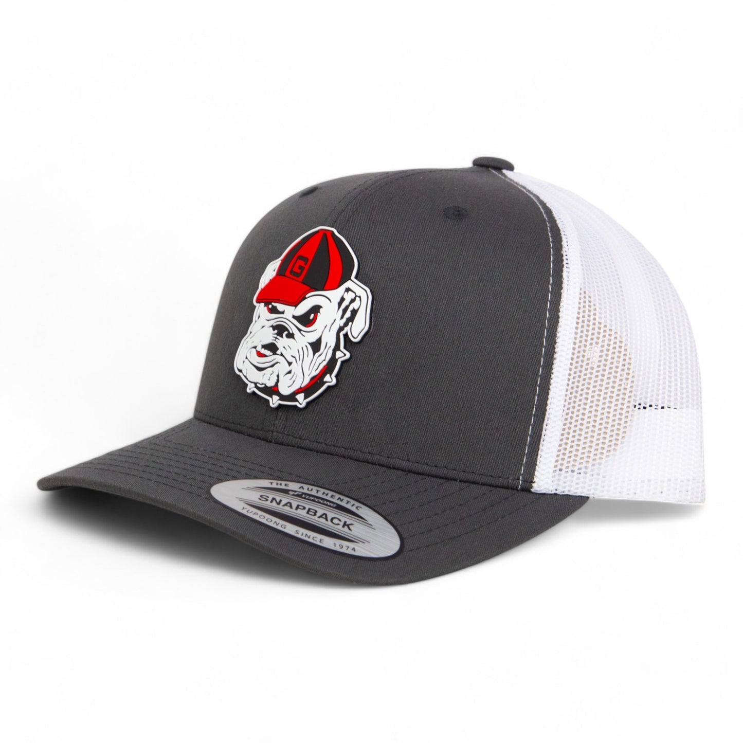 Georgia Bulldogs Retro UGA 3D YP Snapback Trucker Hat- Charcoal/ White