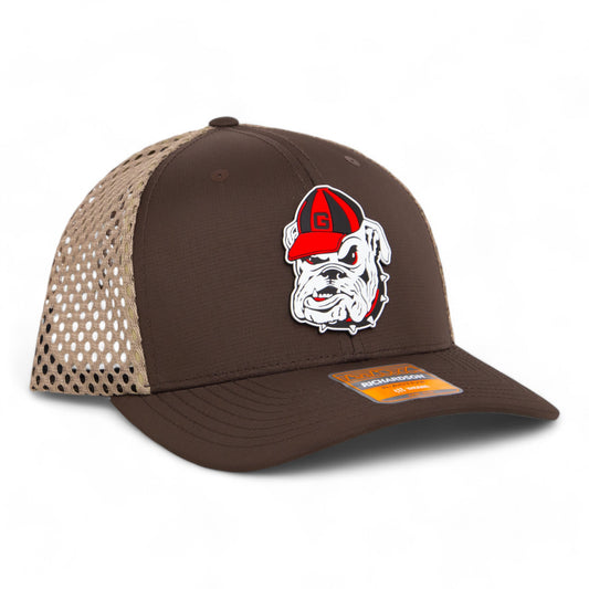 Georgia Bulldogs Retro UGA 3D Snapback Tilikum Trucker Hat- Brown/ Tan