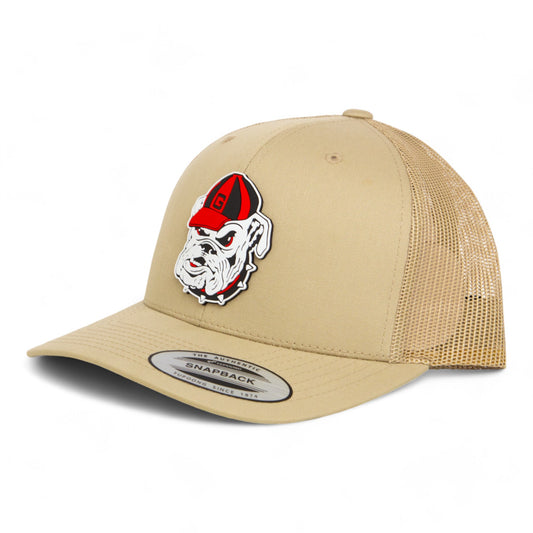 Georgia Bulldogs Retro UGA 3D YP Snapback Trucker Hat- Tan