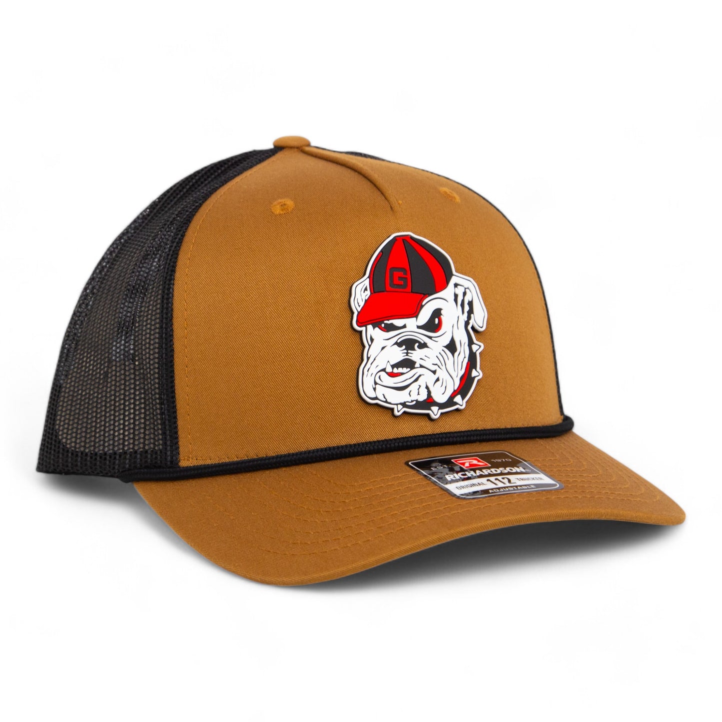 Georgia Bulldogs Retro UGA 3D Snapback Trucker Rope Hat- Caramel/ Black