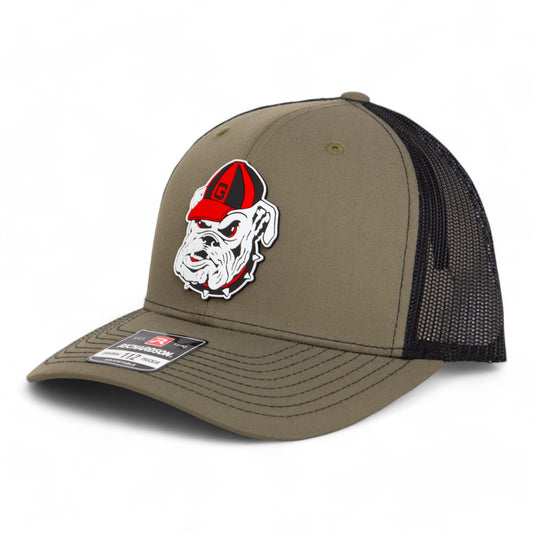 Georgia Bulldogs Retro UGA 3D Snapback Trucker Hat- Loden/ Black