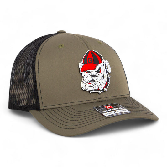 Georgia Bulldogs Retro UGA 3D Snapback Trucker Hat- Loden/ Black