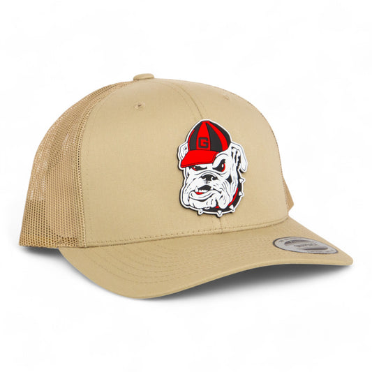 Georgia Bulldogs Retro UGA 3D YP Snapback Trucker Hat- Tan