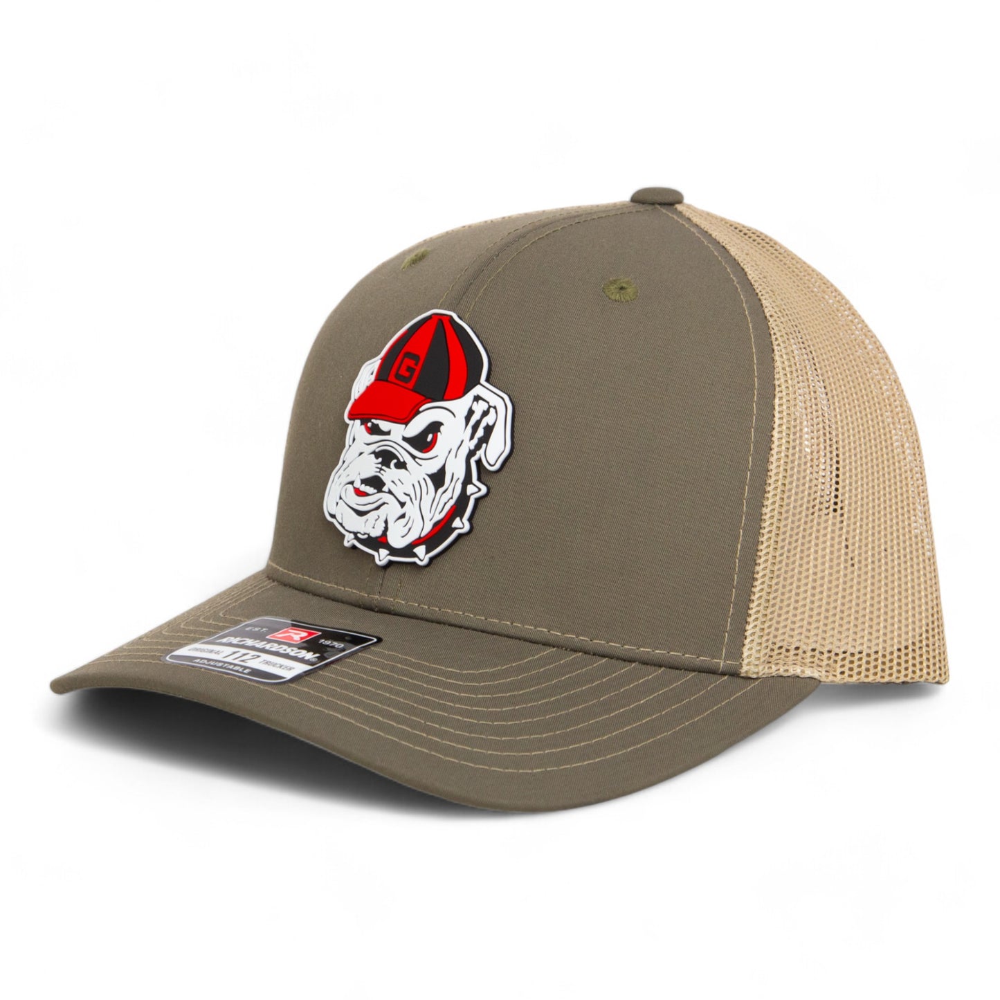 Georgia Bulldogs Retro UGA 3D Snapback Trucker Hat- Loden/ Tan