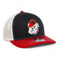 Georgia Bulldogs Retro UGA 3D Snapback Trucker Hat- Black/ White/ Red