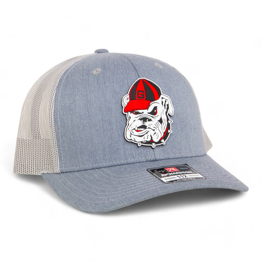 Georgia Bulldogs Retro UGA 3D Snapback Trucker Hat- Heather Grey/ Light Grey