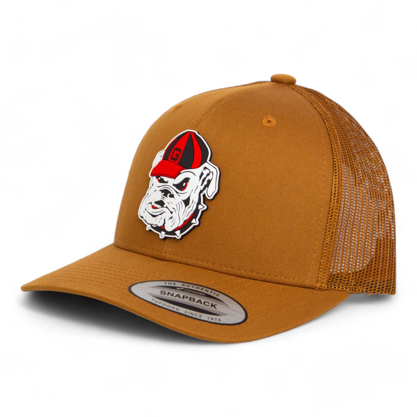 Georgia Bulldogs Retro UGA 3D YP Snapback Trucker Hat- Caramel