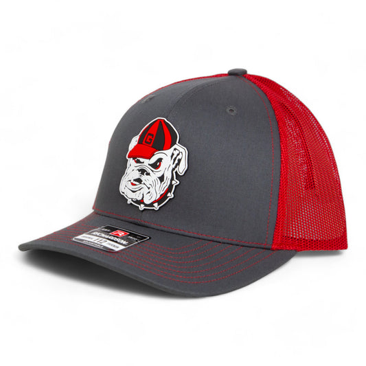 Georgia Bulldogs Retro UGA 3D Snapback Trucker Hat- Charcoal/ Red