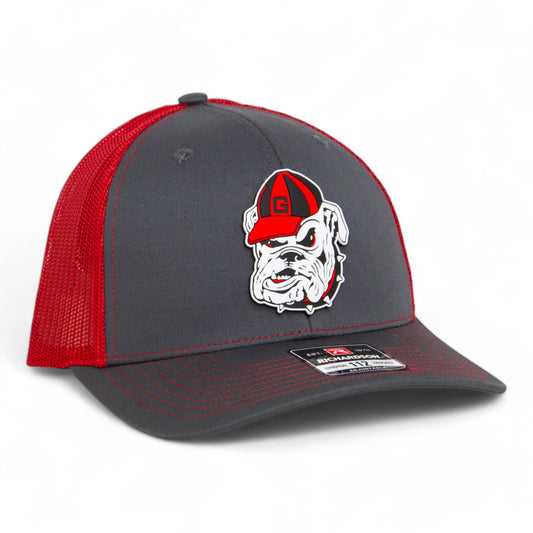 Georgia Bulldogs Retro UGA 3D Snapback Trucker Hat- Charcoal/ Red