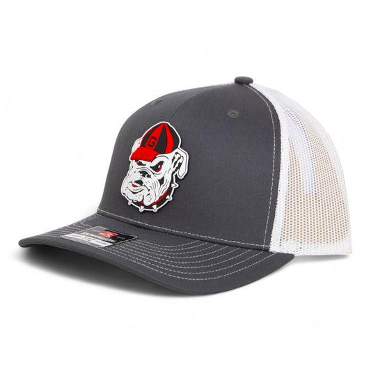 Georgia Bulldogs Retro UGA 3D Snapback Trucker Hat- Charcoal/ White