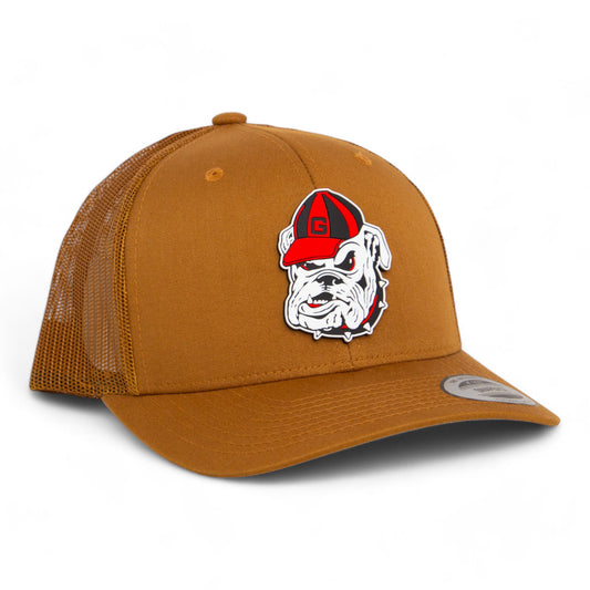 Georgia Bulldogs Retro UGA 3D YP Snapback Trucker Hat- Caramel