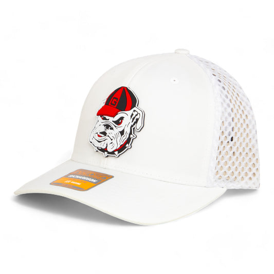 Georgia Bulldogs Retro UGA 3D Snapback Tilikum Trucker Hat- White