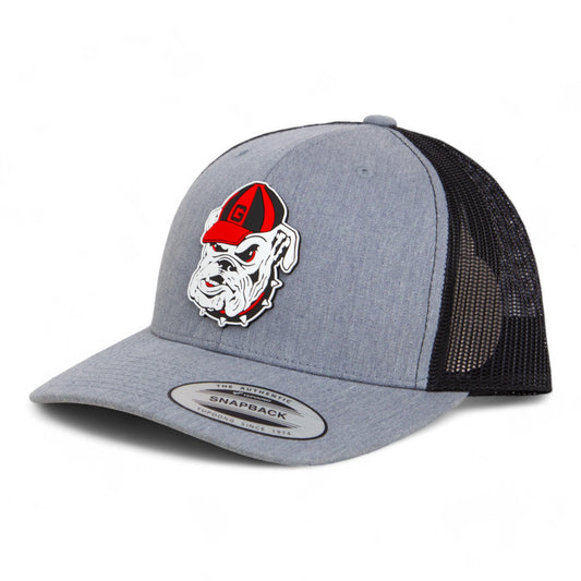 Georgia Bulldogs Retro UGA 3D YP Snapback Trucker Hat- Heather Grey/ Black