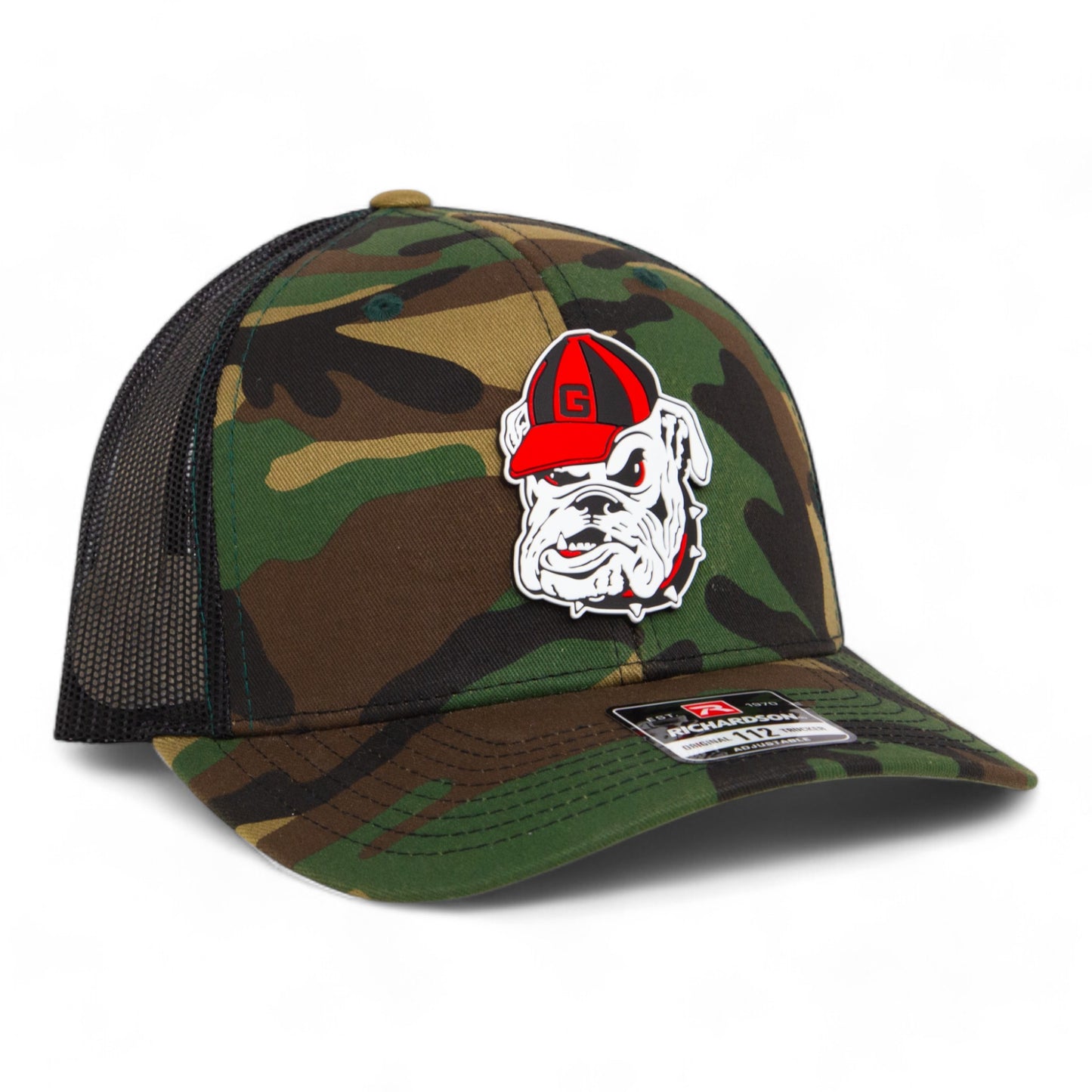 Georgia Bulldogs Retro UGA 3D Snapback Trucker Hat- Army Camo/ Black