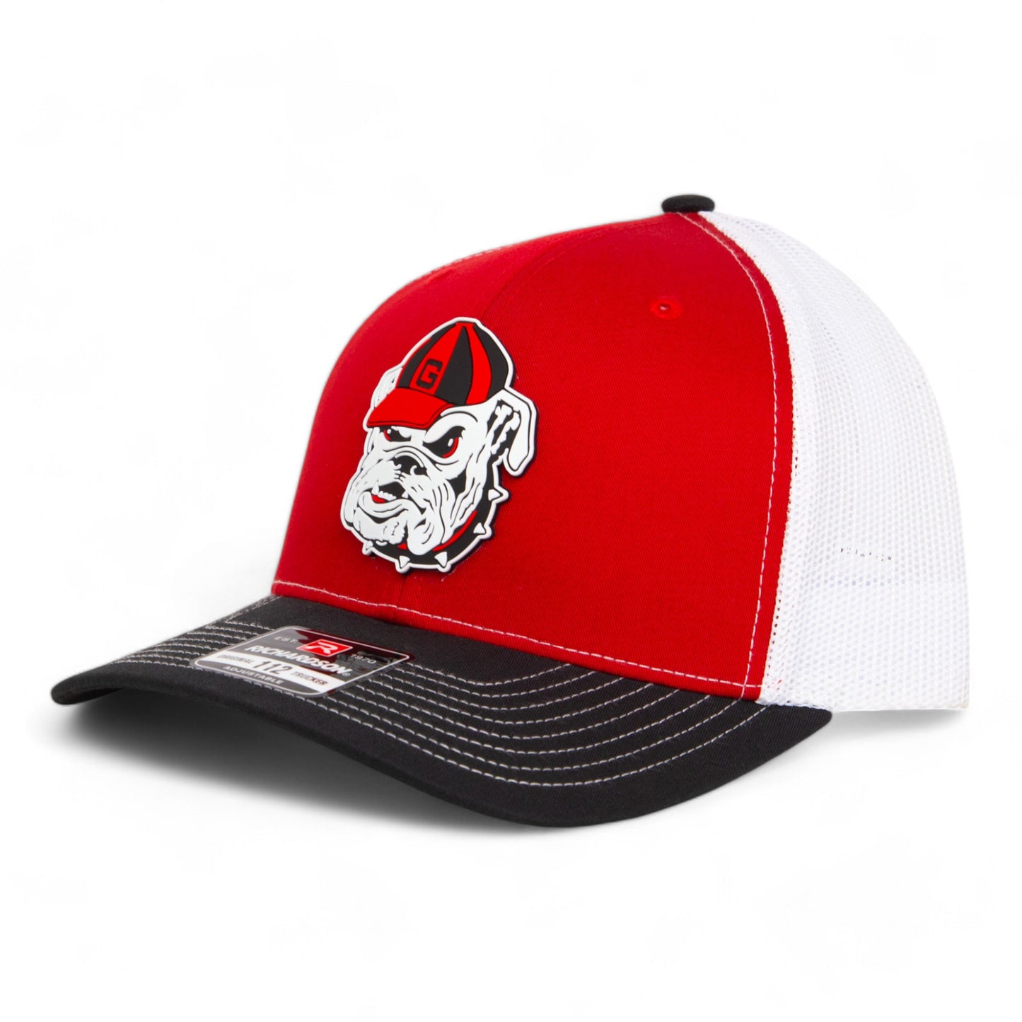 Georgia Bulldogs Retro UGA 3D Snapback Trucker Hat- Red/ White/ Black