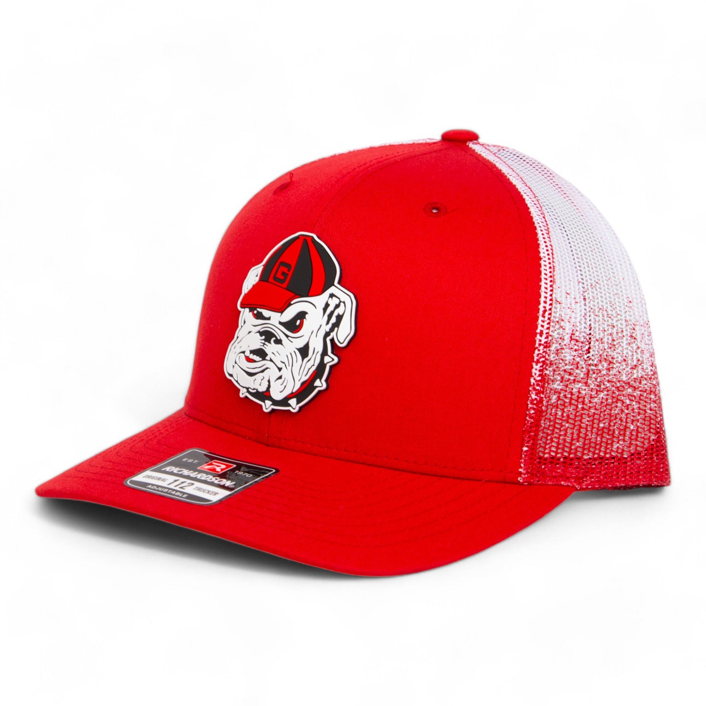 Georgia Bulldogs Retro UGA 3D Snapback Trucker Hat- Fade Red