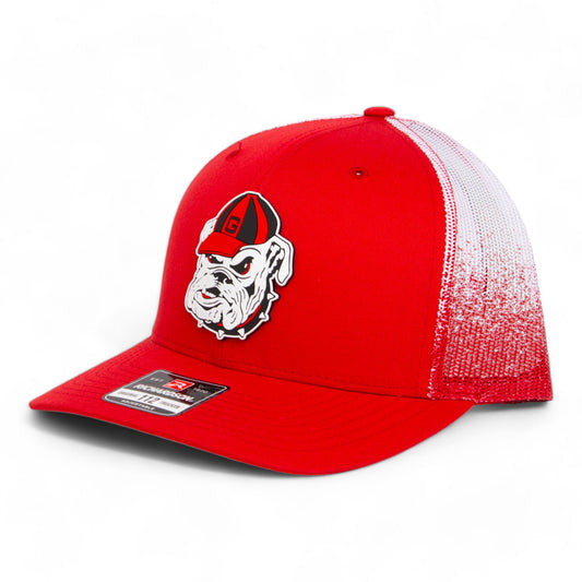 Georgia Bulldogs Retro UGA 3D Snapback Trucker Hat- Fade Red