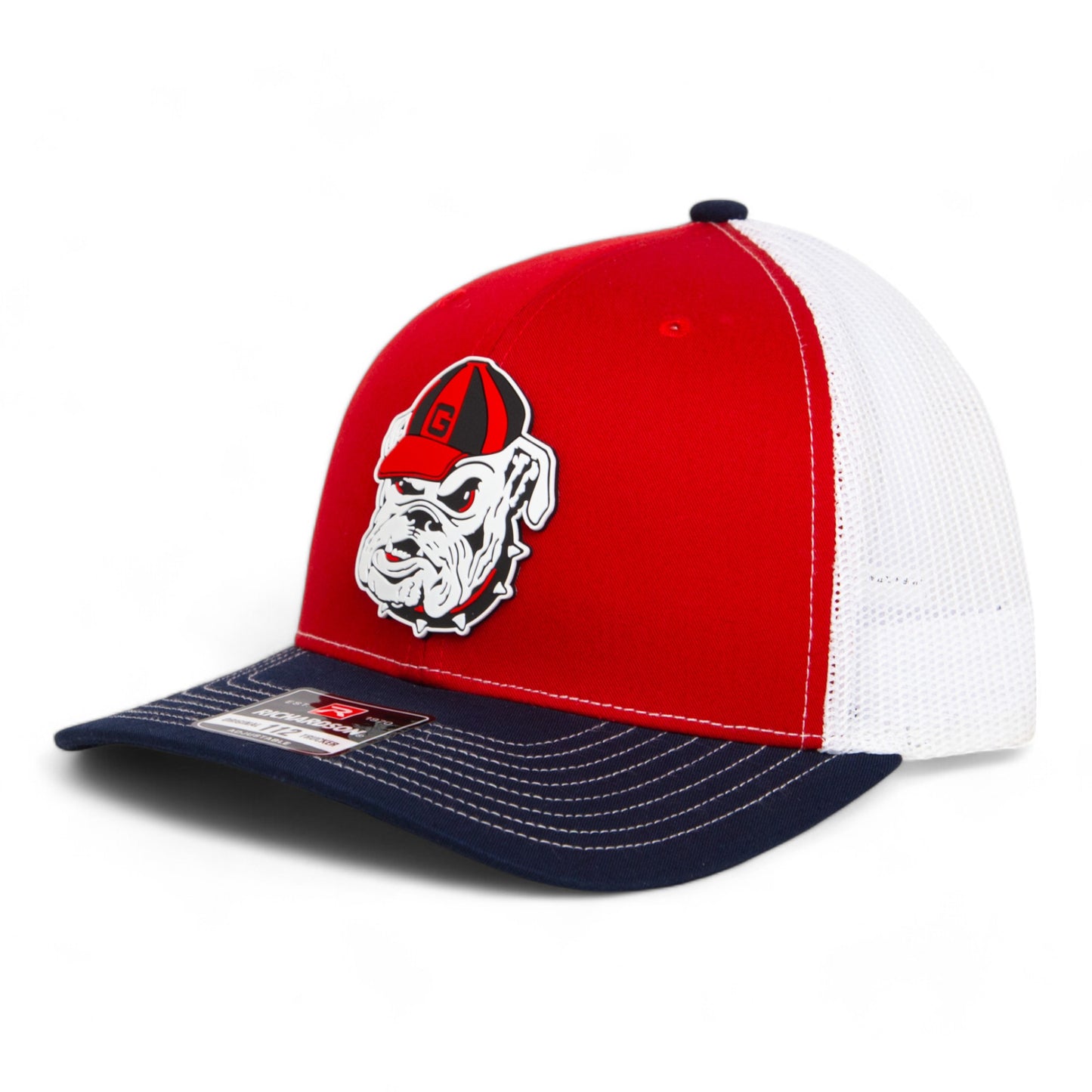 Georgia Bulldogs Retro UGA 3D Snapback Trucker Hat- Red/ White/ Navy