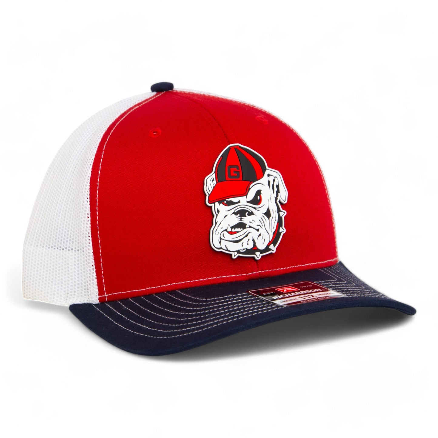 Georgia Bulldogs Retro UGA 3D Snapback Trucker Hat- Red/ White/ Navy